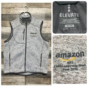 Elevate Amazon Fleece Vest Men’s XL Gray Full Zip Pockets Peak 2018 C3